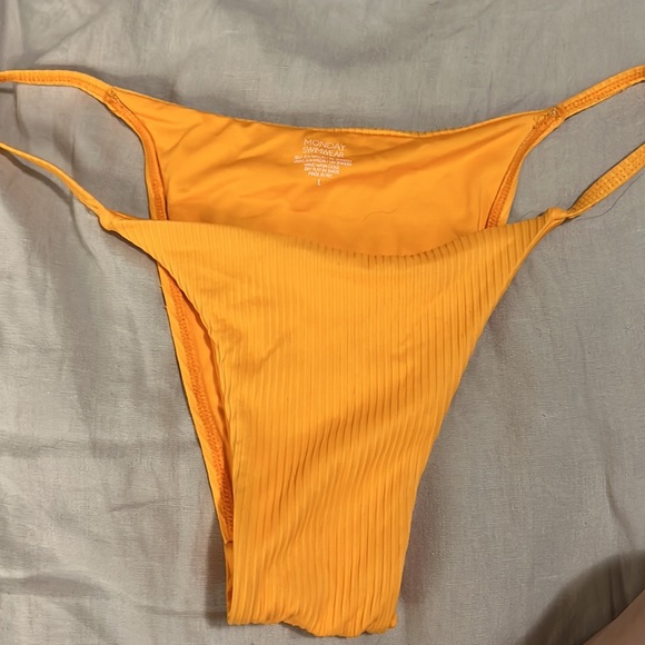 Monday Swimwear Barbados Bottom in Tangerine - Picture 4 of 7